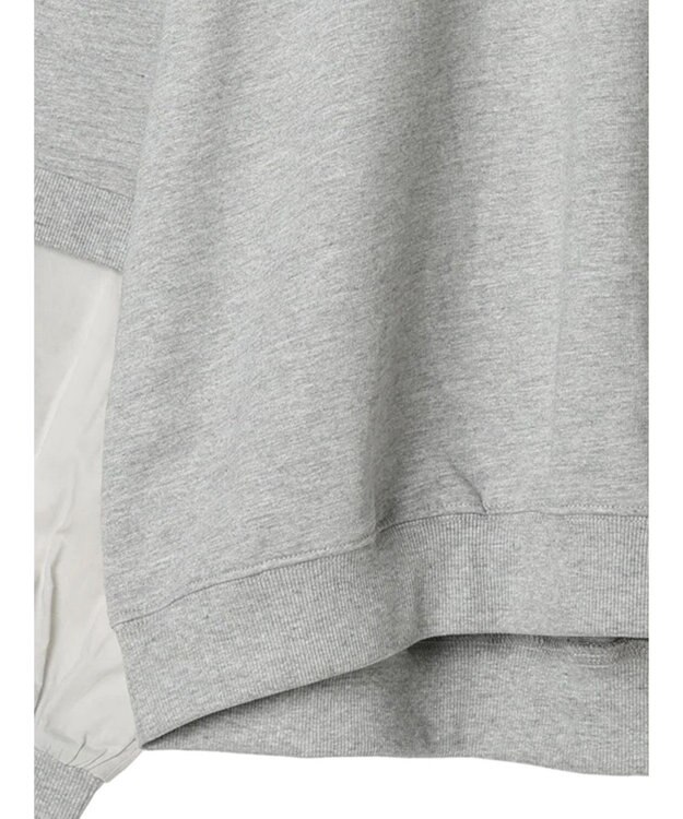 AMERICAN HOLIC 袖異素材ミニ裏毛プルオーバー Light Gray Mixture