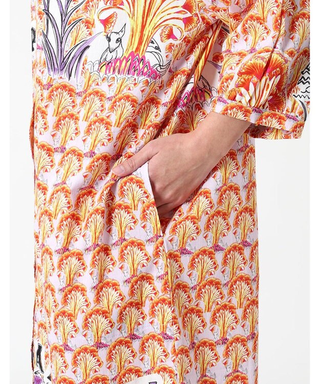 tsumori chisato SLEEP ツモリチサト ワンピース 7分袖 長袖 ルームウェア レディース UNT163 /ワコール オレンジ