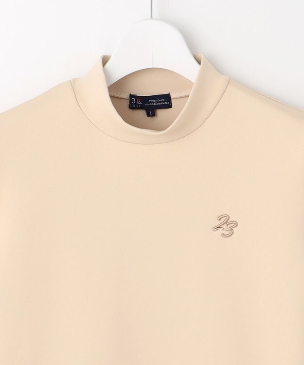 23区GOLF 【WOMEN】【UVケア・吸水速乾】レース袖 モックネックシャツ ベージュ系