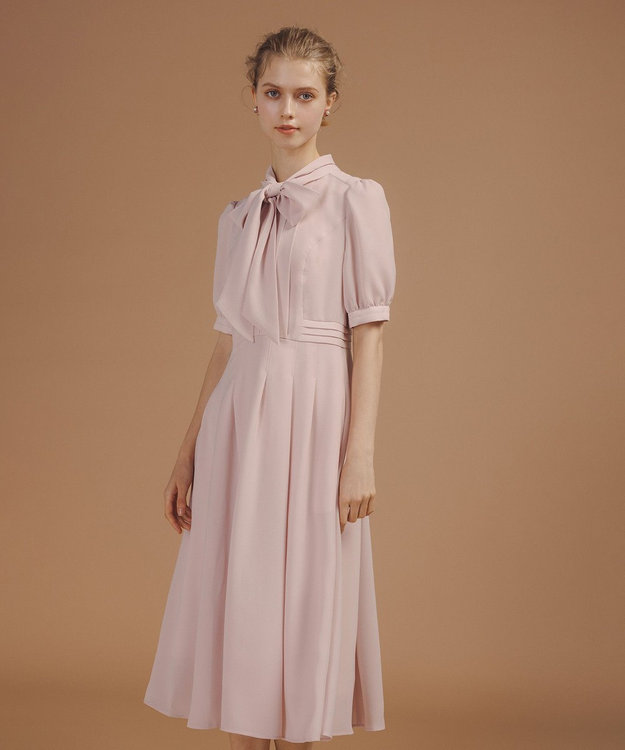 TOCCA 【WEB限定・洗える・消臭】RIBBON ROSETTE HALF ドレス ピンク系