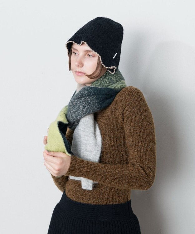 TRICOTE GRADATION SHAGGY SCARF／グラデーションシャギーマフラー 42GREEN