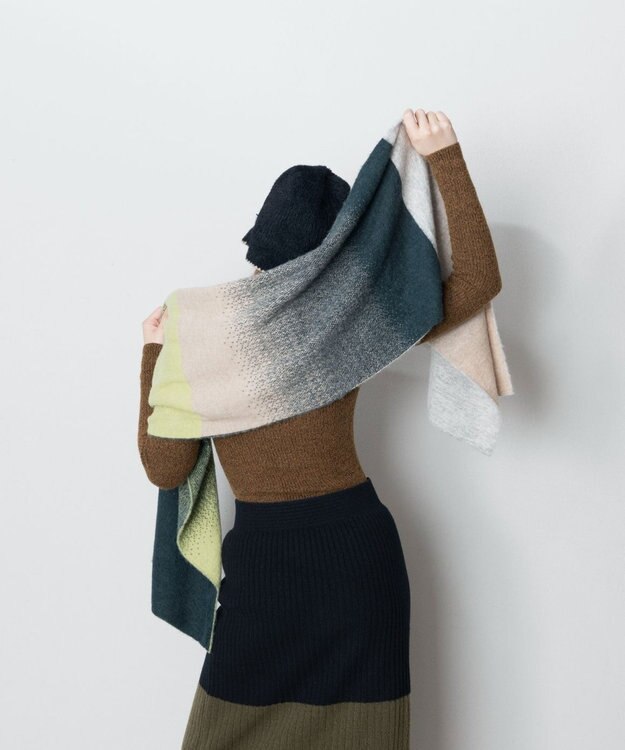 新品未開封　SINSS/ シャギーグラデーションマフラー SINSS マフラー Cashmere Blend Gradation Muffler / カシミヤ