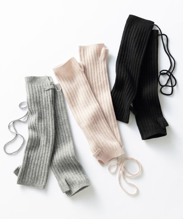 23区 【洗える】ピュアカシミヤ アームウォーマー ベージュ系