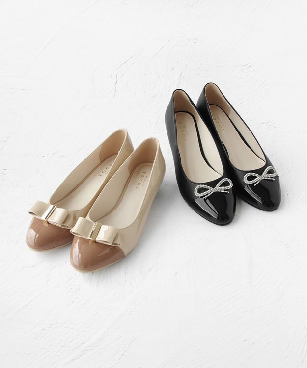 TOCCA 【選べる2デザイン・晴雨兼用】PAIR OF KNOT RAINPUMPS レインパンプス ブラック系5