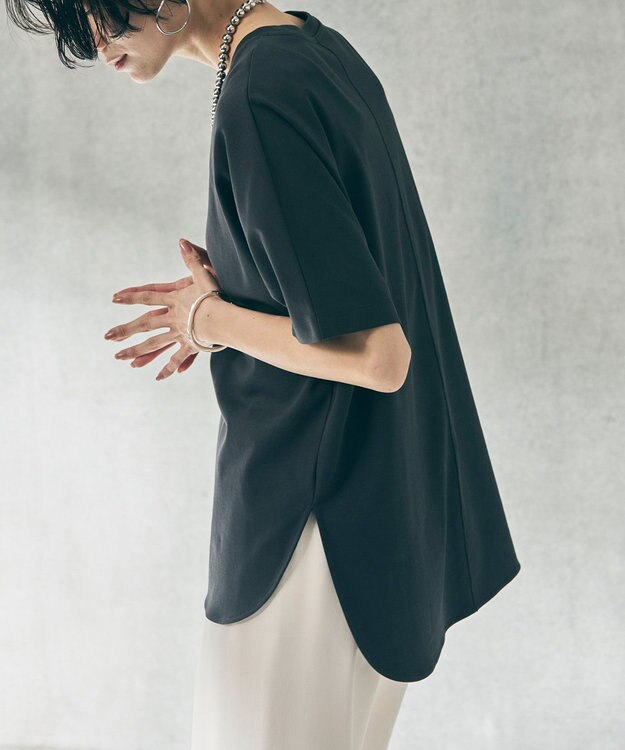 UNFILO L BEAUTY FORM-T cotton フォルムTシャツ チャコール