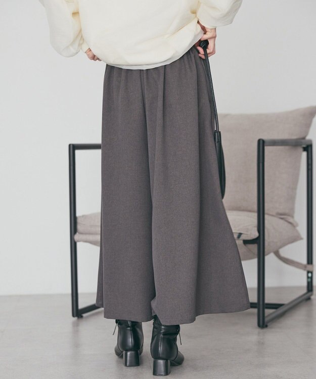 AMERICAN HOLIC 【選べる丈】ギャザーウールライクスカーチョ Gray Mixture