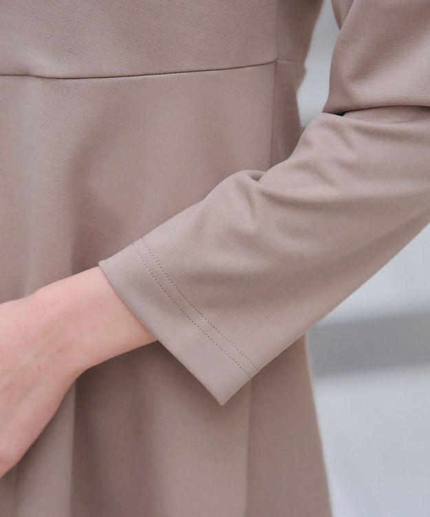 Tiaclasse L 【洗える】ポンチフードカーディガン ピンクモカ