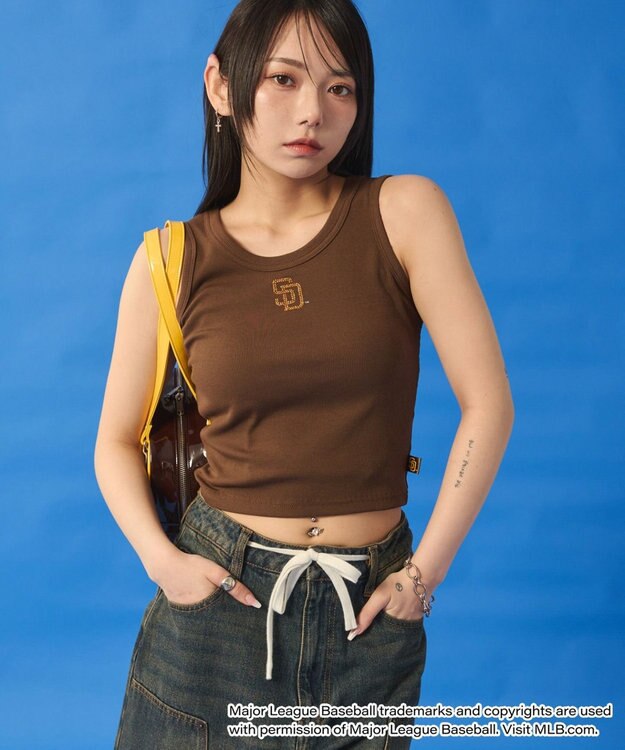 WEGO 別注MLBラインストーンタンク 柄3