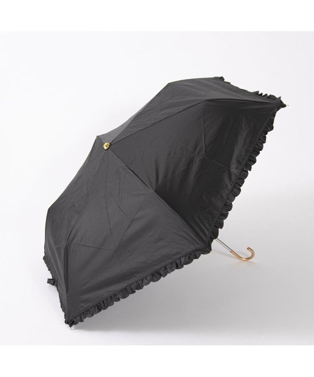 UNBILLION カシュネ cachenez / 【晴雨兼用】【日傘】 【UV カット率99.999.9％以上】PUヒートカットフリルミニ折りたたみ傘 ブラック