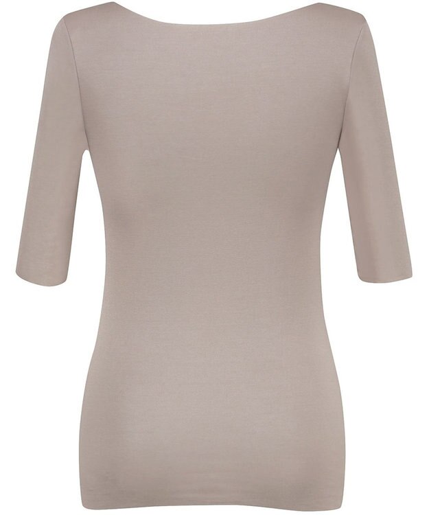 Wing インナー 【綿の贅沢オーガニック　フラットタイプ】 オーガニックコットン混素材 ひびきにくくさらっと薄くて軽い ５分袖 EL1548 ウイング／ワコール シナモンブラウン