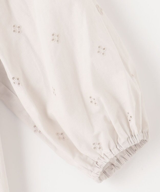 23区 【SLOW/洗える】エンブロイダリーレース ブラウス ベージュ系