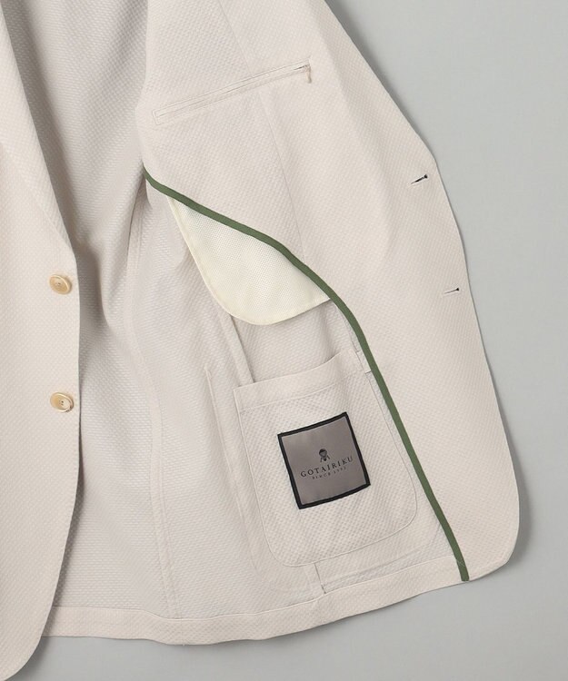 GOTAIRIKU 【ストレッチ】ブロックサッカージャージージャケット アイボリー系