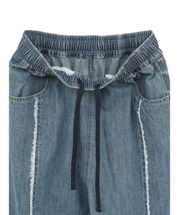 Green Parks ・Double Flags デニムフリンジラインパンツ Light Indigo