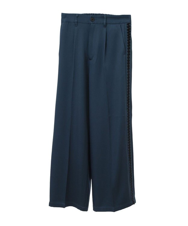 Green Parks ・ＥＬＥＮＣＡＲＥ　ＤＵＥ　サイド刺繍ラインパンツ Blue