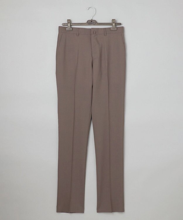 GOTAIRIKU ロングセラー【洗える/折り目加工/シワになりにくい/ウエストアジャスター】ウォッシャブル サマーウール100％パンツ_限定色(ノータック)25年モデル 新色/ブラウン系