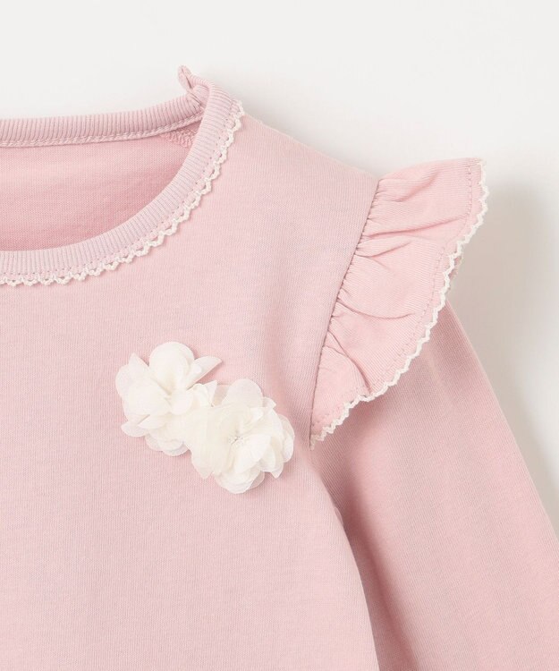 組曲 KIDS 【80~100㎝】ベビーフラワー Tee ピンク系