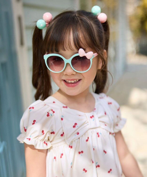 ANY KIDS キッズサングラス ミント×リボン