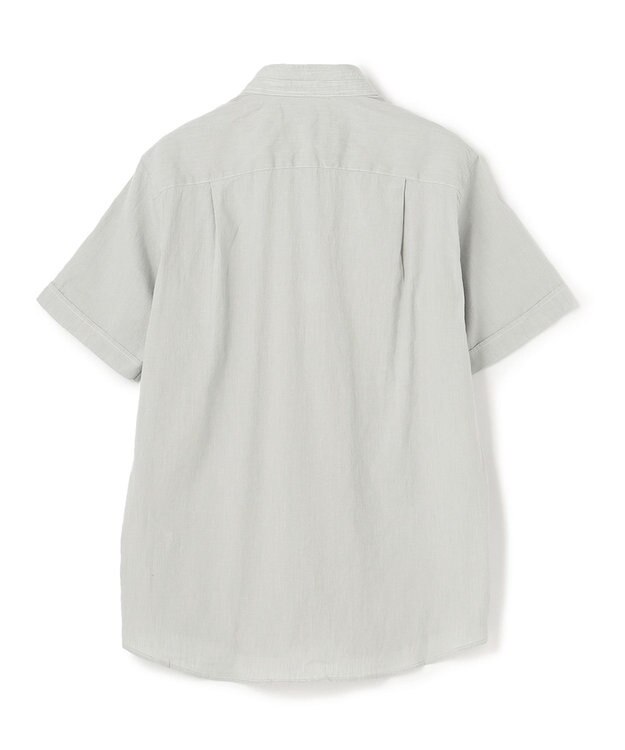 JOSEPH HOMME リネンストレッチブロード ウィングカラー半袖シャツ スカイブルー系