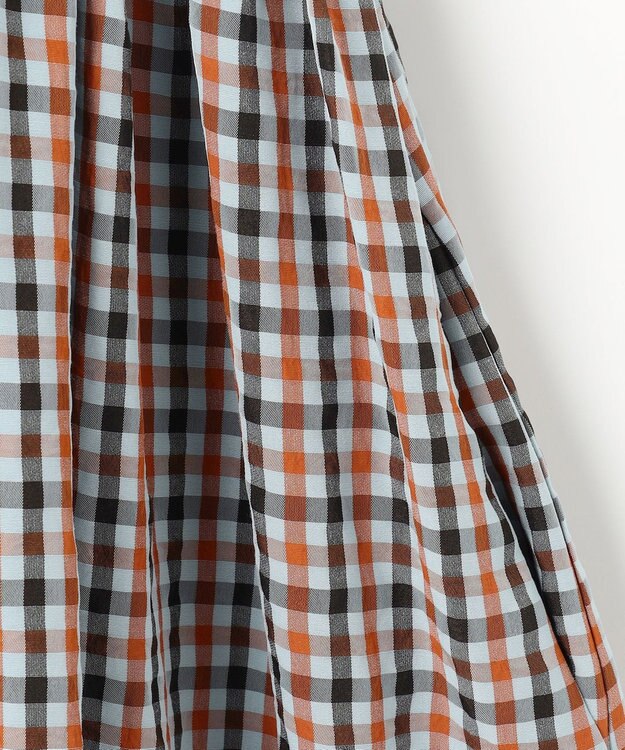 #Newans ボリュームチェックキャミワンピ ブルーチェック