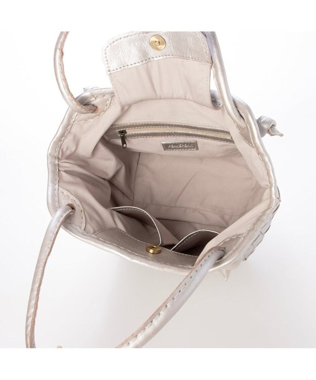 UNBILLION ピークスピーク PEAKS PEAK / 牛革レザーメッシュトートS シルバー