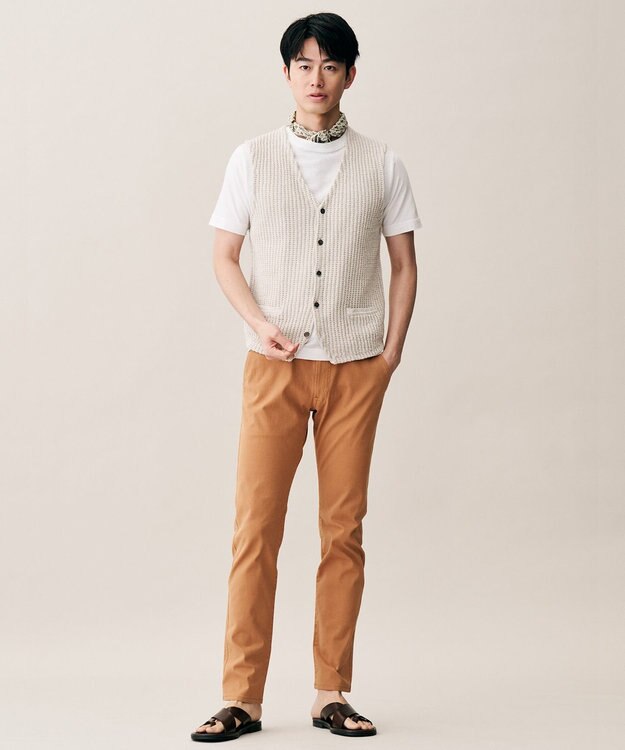 JOSEPH ABBOUD 【ストレッチ】ヴィンテージコットンストレッチパンツ オレンジ系