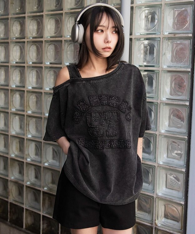 WEGO タンクレイヤードワンショルビッグT スミクロ