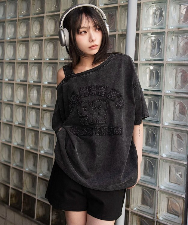 WEGO タンクレイヤードワンショルビッグT スミクロ