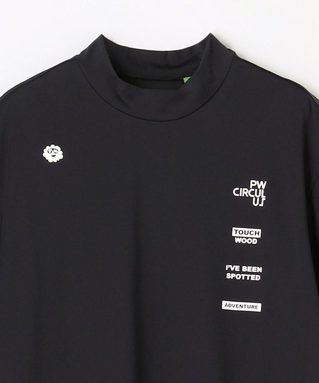 PW CIRCULUS 【MEN】メッシュコンビ モックネック ゴルフ ブラック系