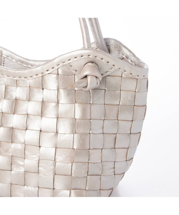 UNBILLION ピークスピーク PEAKS PEAK / 牛革レザーメッシュトートS シルバー