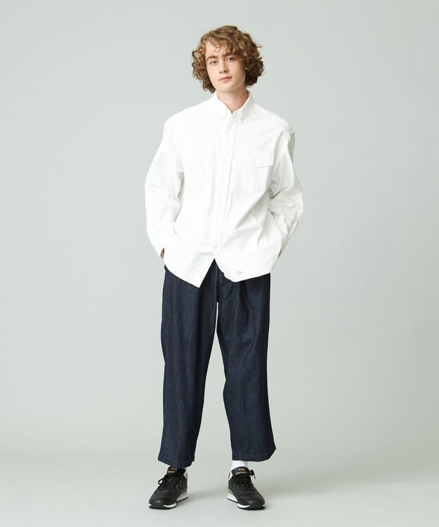 J.PRESS YORK STREET 【UNISEX】オックス起毛 シャツ/B.D. ホワイト系
