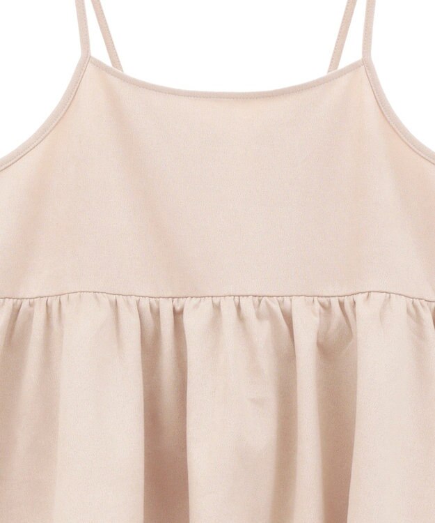 Green Parks スウェードポンチペプラムキャミワンピース Ivory