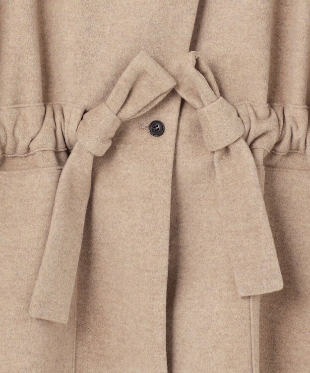 BEIGE， LABBOCK / ウール混2WAYショートコート Taupe