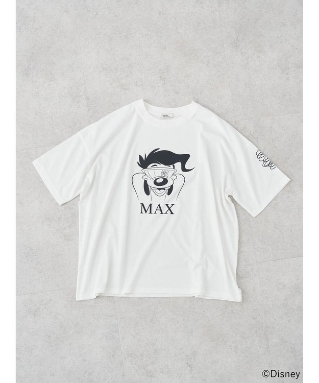 earth music&ecology Ｇｏｏｆｙ＆Ｍａｘ／箔プリントＴｅｅ Black