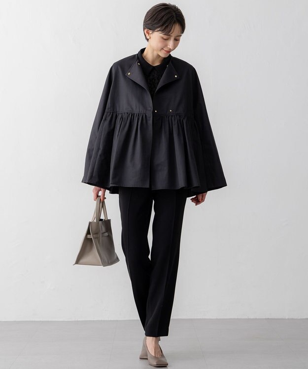 23区 【VERYコラボ/撥水加工】グロッシーツイル アウター ブラック系