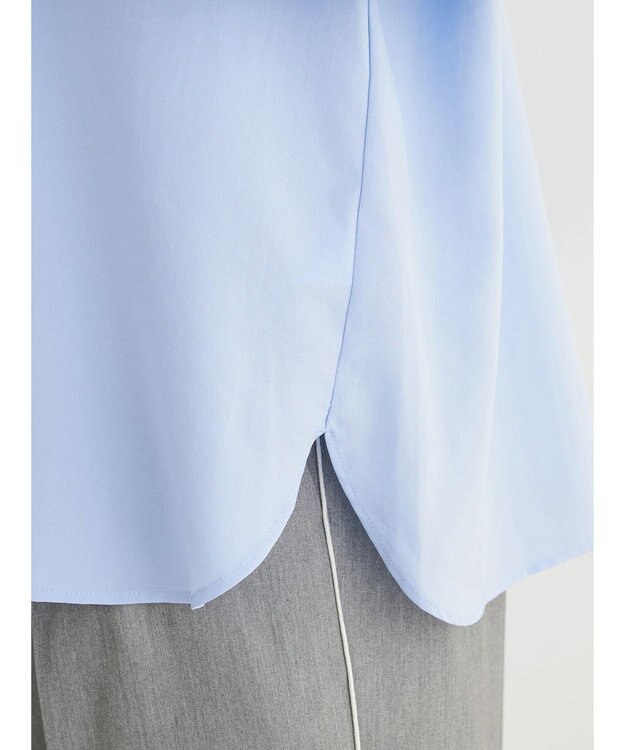 Green Parks ケープ風ブラウス Sax