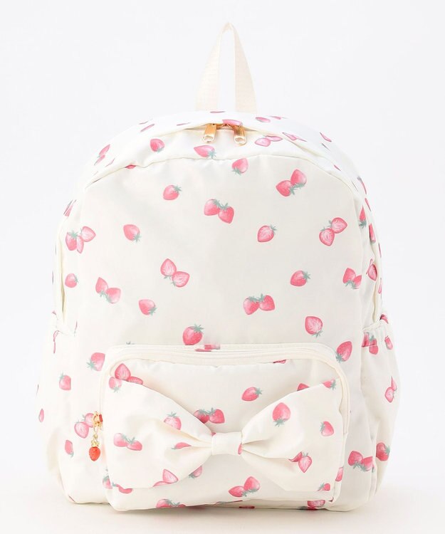 ANY KIDS 【Strawberry Collection】【10L容量】いちご総柄リュック エクリュ