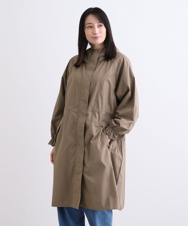 MOONBAT 【撥水】LIGNAGGIO ウエストギャザーフードコート モカブラウン