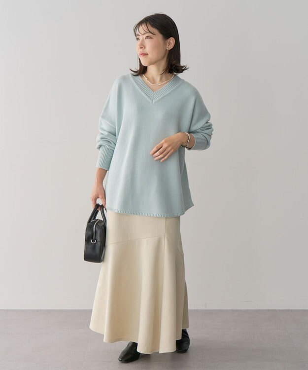 Green Parks マシュマロスエードマーメイドスカート Ecru