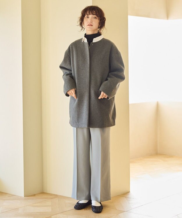 AMERICAN HOLIC リサイクル中空糸ノーカラーコート Gray Mixture