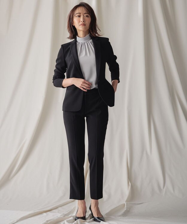 BEIGE， 【L-size】CINDY / クロップドパンツ Black × Black