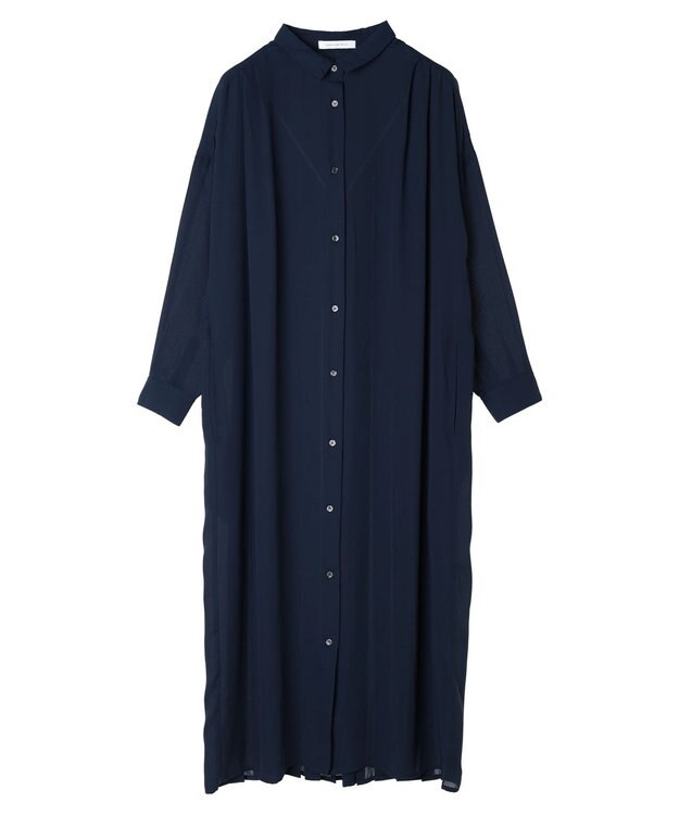 AMERICAN HOLIC ジョーゼットバックプリーツワンピース Navy