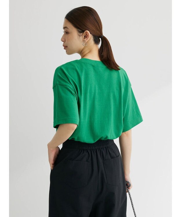 Green Parks ２段カレッジロゴボックスＴシャツ Dark Green