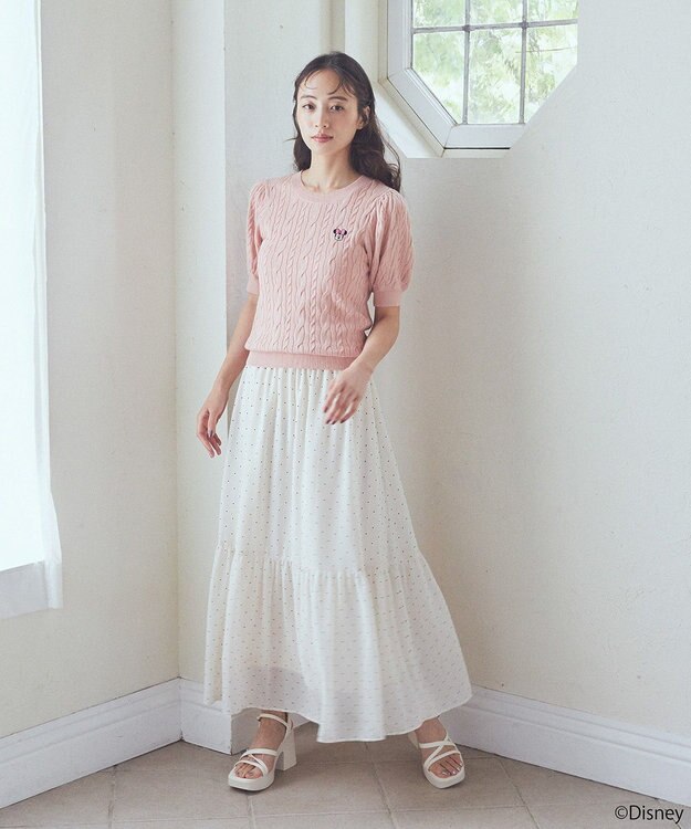 earth music&ecology Ｄｉｓｎｅｙ×Ｓｅｉｊｉ　Ｍａｔｓｕｍｏｔｏ刺繍ニット Pink