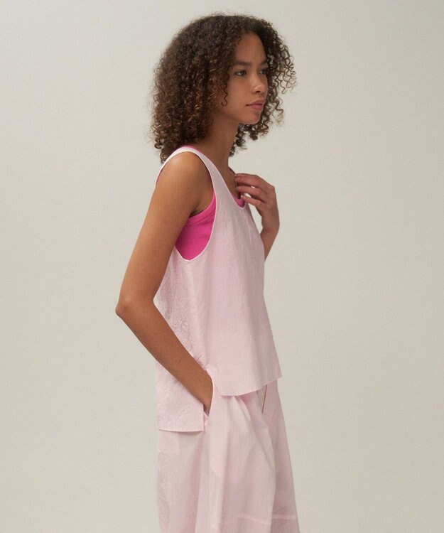 ATON CATCH WASHER COTTON | タンクトッププルオーバー PINK