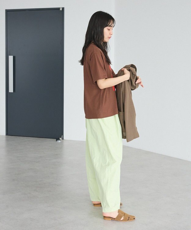 CRAFT STANDARD BOUTIQUE ツイストロゴハーフスリーブTシャツ Brown