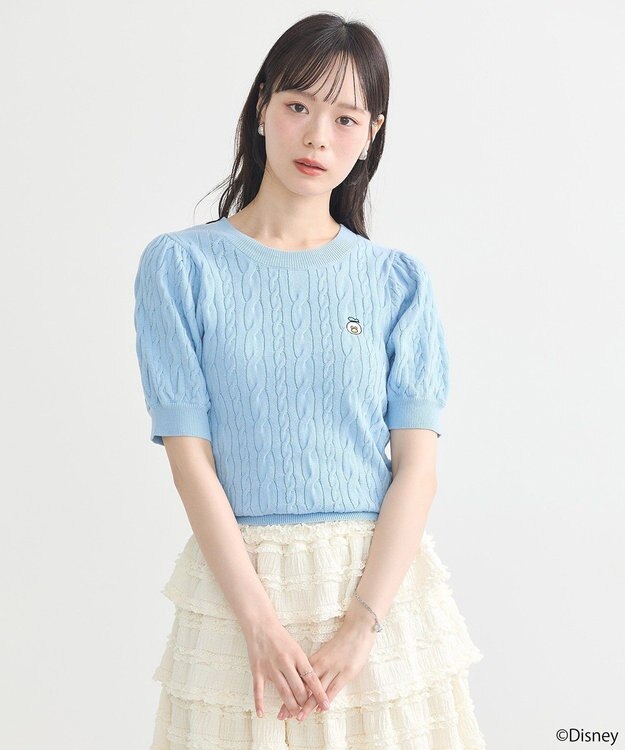 earth music&ecology Ｄｉｓｎｅｙ×Ｓｅｉｊｉ　Ｍａｔｓｕｍｏｔｏ刺繍ニット Sax