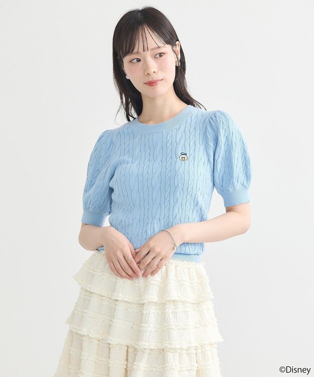 earth music&ecology Ｄｉｓｎｅｙ×Ｓｅｉｊｉ　Ｍａｔｓｕｍｏｔｏ刺繍ニット Sax