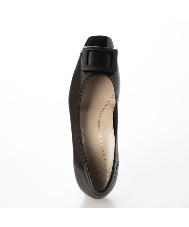 Riz raffinee <Riz raffinee>【３E】エナメルコンビバックルパンプス ブラック