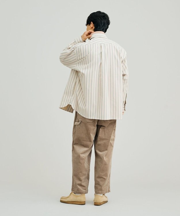 J.PRESS YORK STREET 【UNISEX】フロントジップ シャツ ホワイト系1