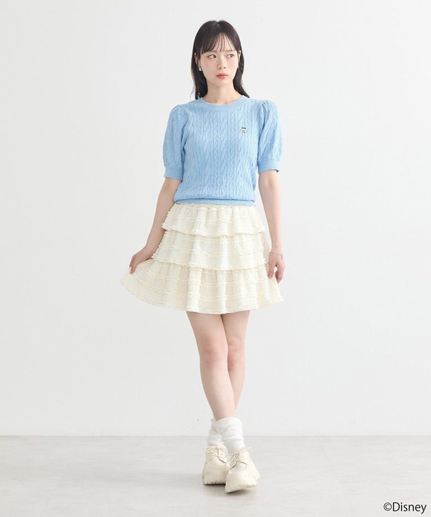 earth music&ecology Ｄｉｓｎｅｙ×Ｓｅｉｊｉ　Ｍａｔｓｕｍｏｔｏ刺繍ニット Sax